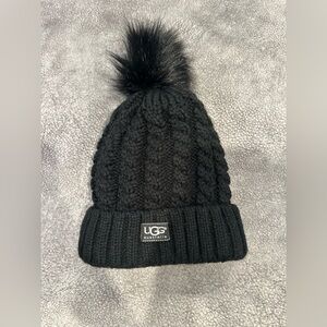 Black winter UGG hat